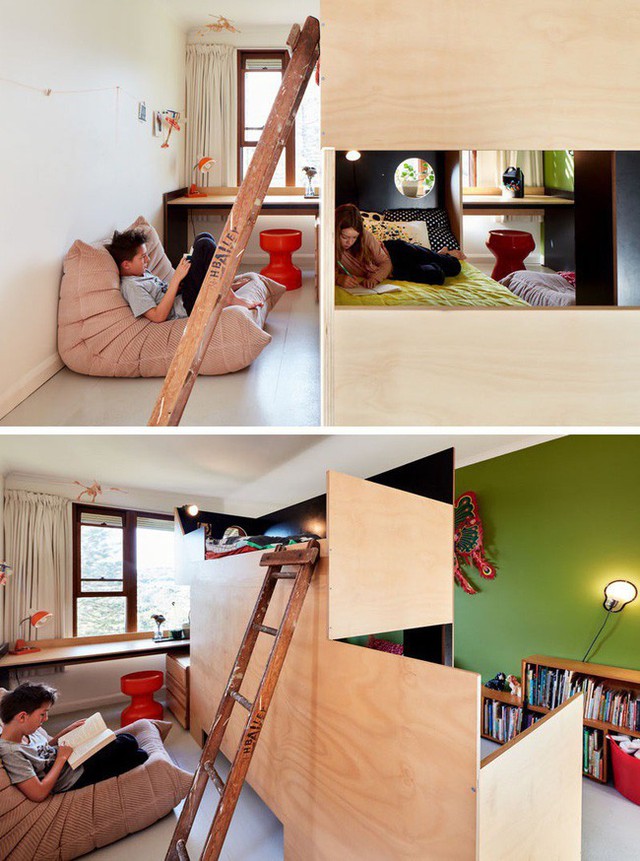 
3. Giường tầng được gia công bằng gỗ có thể giúp chủ nhân của nó có nhiều không gian nghỉ ngơi hơn, giúp tạo không gian riêng tư cho đứa trẻ mà vẫn đảm bảo được cảm giác thoải mái, dễ chịu.
