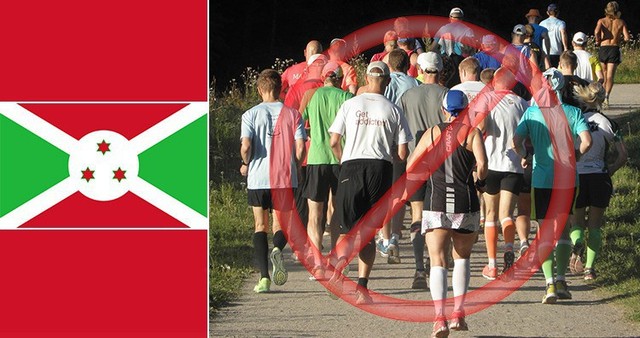 
Người dân Burundi, châu Phi không được phép chạy bộ theo nhóm.
