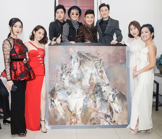 Bức tranh của họa sĩ Hứa Thanh Bình - một họa sĩ tên tuổi - được bán đấu giá 200 triệu đồng