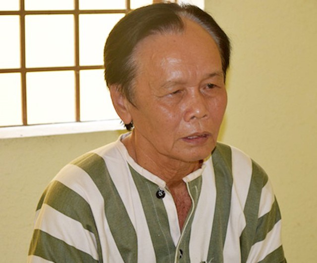 
&Ocirc;ng L&acirc;m Văn Mới tại cơ quan điều tra. Ảnh c&ocirc;ng an cung cấp.
