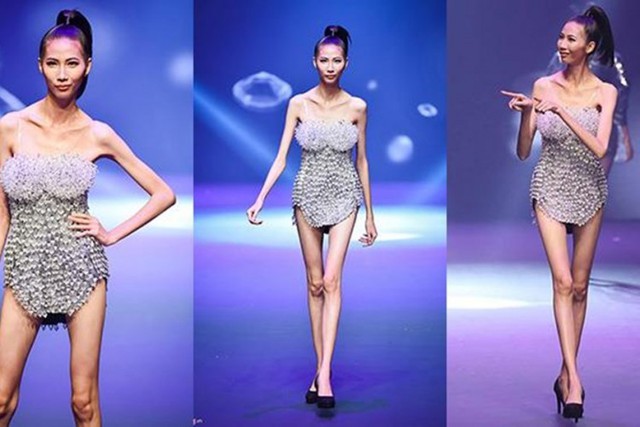 Những bức hình gây sóng gió trong một thời gian dài vì cơ thể quá gầy của Cao Ngân.