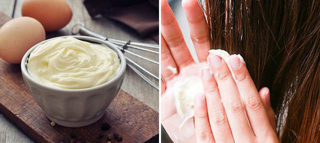 Ngoài công dụng chế biến món ăn thì sốt mayonnaise còn có lợi ích cho điều trị tóc hư tổn.