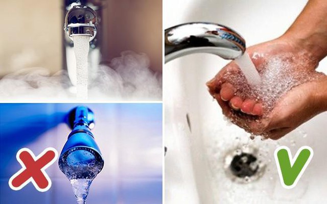 Nhiệt độ nước để rửa mặt phải ở mức trung bình.