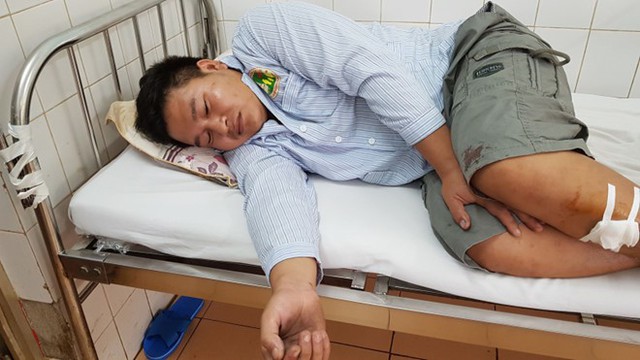 
Mạnh đang được theo dõi sức khỏe tại Bệnh viện tỉnh Gia Lai. Ảnh : Vĩnh Yên.
