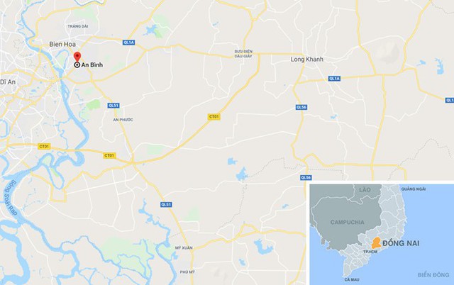 Vị trí phát hiện tử thi. Ảnh: Google Maps.