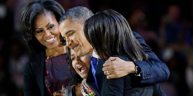 Gia đình hạnh phúc của ông Obama.
