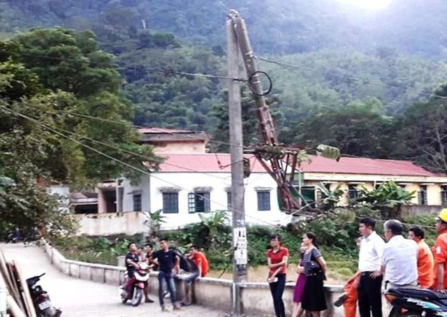 Hiện trường xảy ra sự cố.