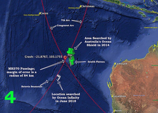 Mike Chillit tin rằng MH370 nằm ở tọa độ hìn chữ X, không xa so với các cuộc tìm kiếm trước đây ở Ấn Độ Dương.