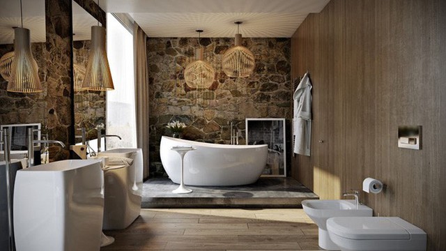 
Một chiếc bồn tắm thoải mái cùng với không gian nhà tắm ấn tượng khiến bất cứ ai cũng phải khao khát.
