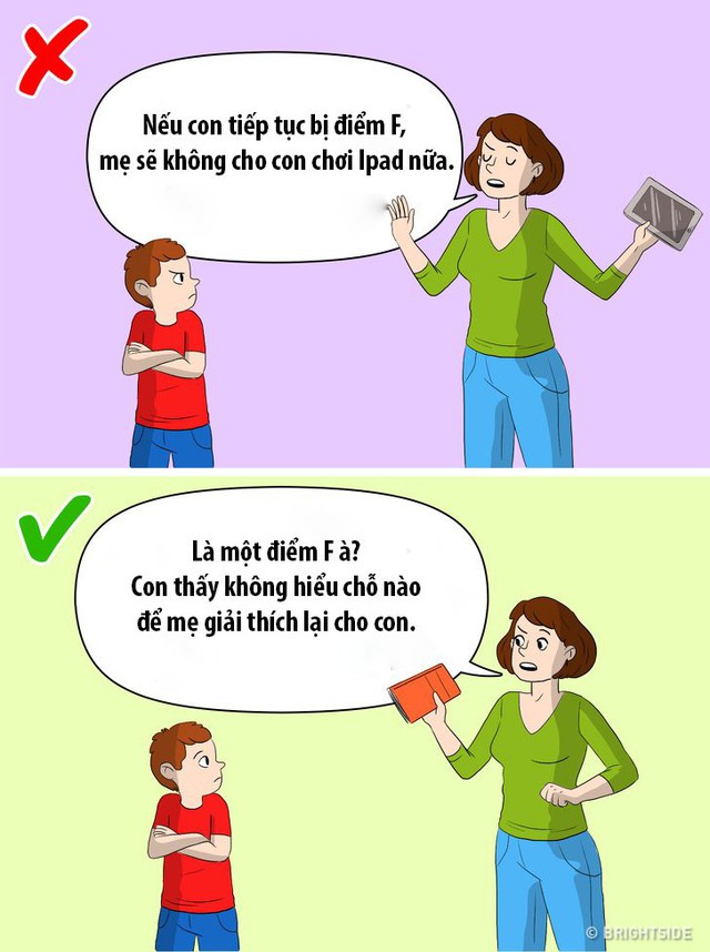 Các nhà tâm lý học cho rằng tước đoạt của trẻ một thứ gì đó không phải hình phạt hiệu quả.