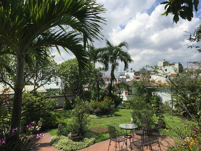 Theo kiến trúc sư Huỳnh Xuân Hải (Kiến thiết Việt), vườn trên mái là một giải pháp thường thấy trong kiến trúc nhà ở. Khu vườn không chỉ tạo mảng xanh cho ngôi nhà mà còn giúp giảm nhiệt độ vào những ngày nắng nóng.