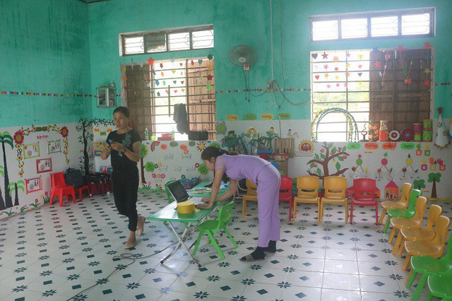 Gần 1 th&aacute;ng, điểm trường Thanh Xu&acirc;n, Trường Mầm non Quảng Hợp vắng học sinh.