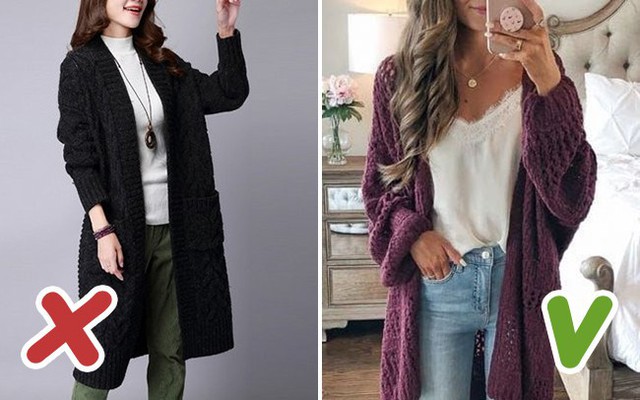 Áo bên trong quá dày sẽ khiến bạn trông xù xì và ngột ngạt.