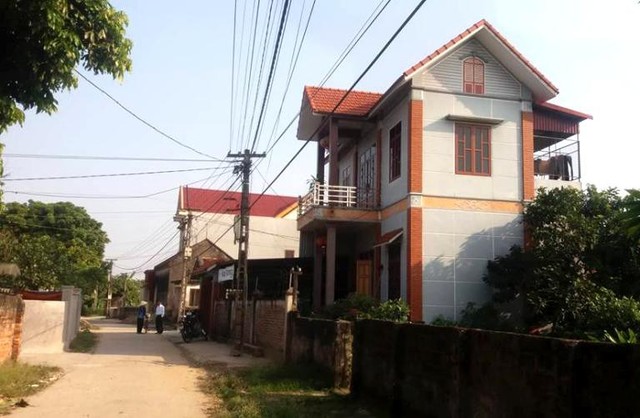 Ngôi nhà gia đình Hậu sinh sống tại thôn Thọ Sơn, xã Quang Hưng. Ảnh: Đ.Tùy