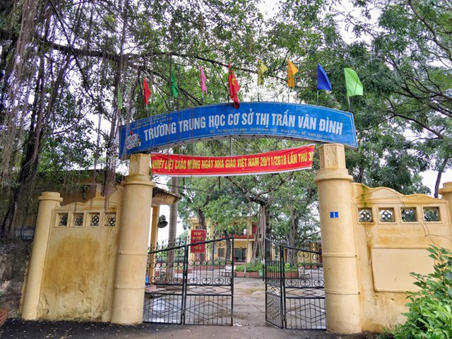 Trường THCS Thị trấn Vân Đình, nơi xảy ra sự việc. Ảnh: VTC News.
