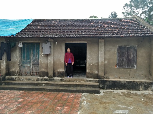 Căn nhà của gia đình bà Nguyễn Thị Cúc. Ảnh: N.Hưng