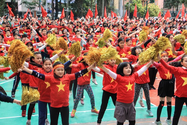 
Học sinh Trường Liên cấp Ngôi Sao, Hà Nội.
