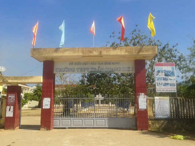 Trường THPT Trần Quang Diệu - nơi xảy ra sự việc