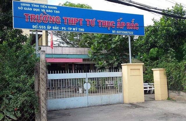 Trường THPT Tư Thục Ấp Bắc nơi nữ sinh N. theo học