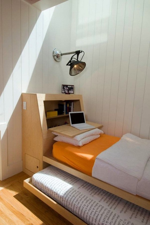 
Giường gấp về cơ bản sẽ giúp tăng gấp đôi khả năng sử dụng của một không gian phòng ngủ.
