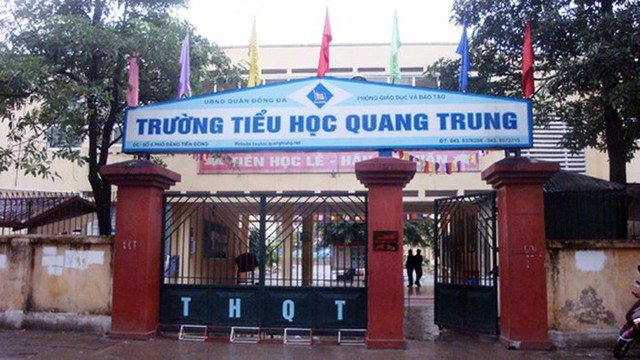 Trường Tiểu học Quang Trung, Đống Đa, Hà Nội. Ảnh: ANTĐ.