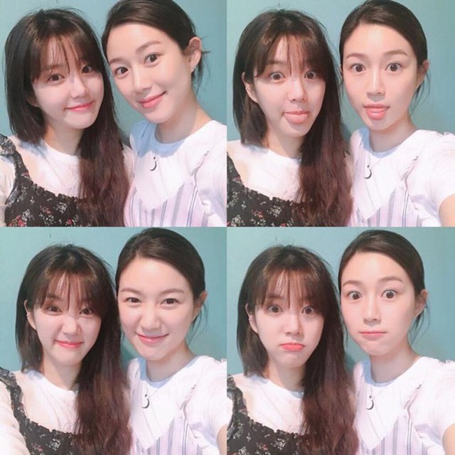 Hai chị em khá thân thiết và thường xuyên chụp ảnh một cách vui vẻ, hài hước cùng nhau. Lee Yoo Bi thường bị nhầm là em gái của Lee Da In.