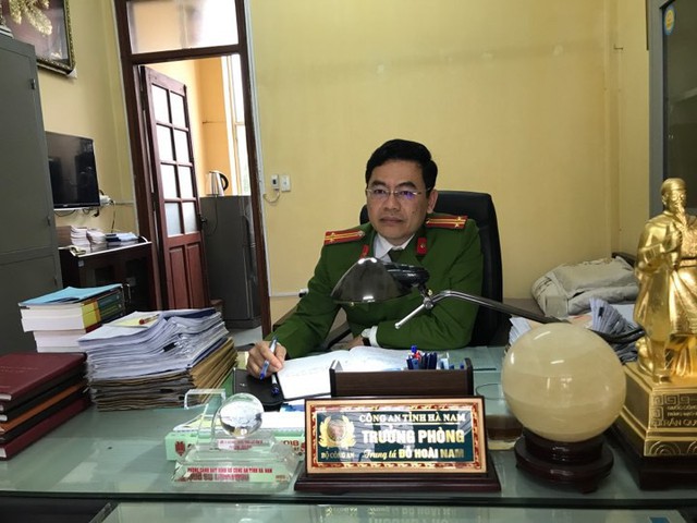 Trung tá Đỗ Hoài Nam - Trưởng PC45, Công an tỉnh Hà Nam (Ảnh: Công Đức).