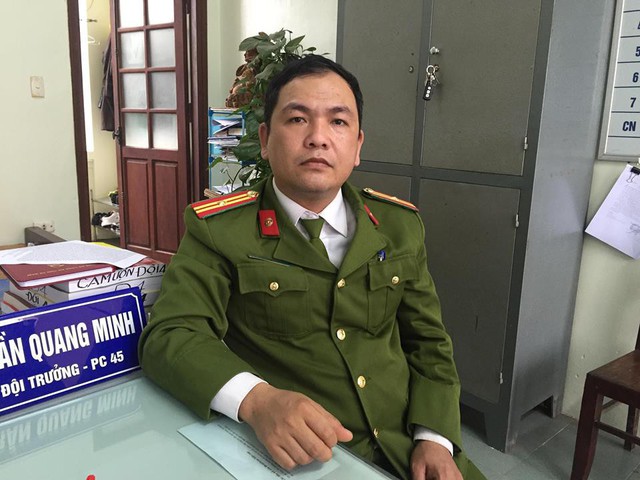 Thiếu tá Đào Văn Dũng - Đội phó đội PC45, Công an Hà Nam (Ảnh: Công Đức).