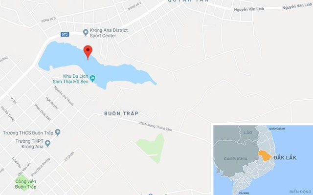 
Hồ Sen nơi diễn ra lễ hội đua thuyền. Ảnh: Google Maps.
