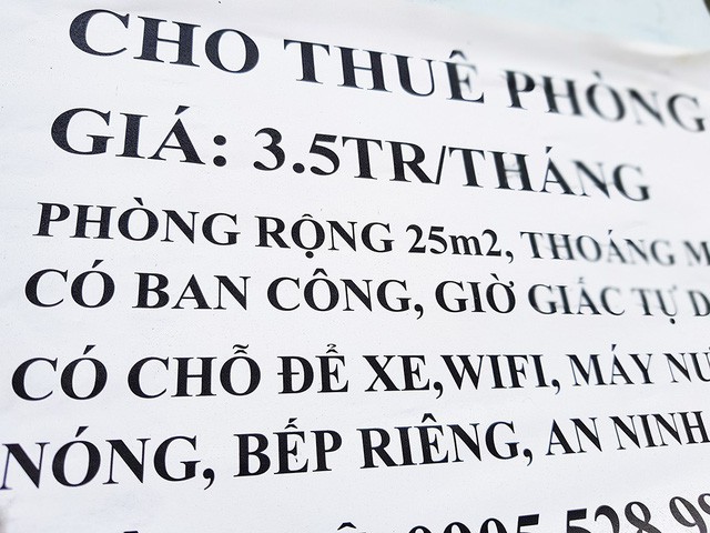 Giá thuê phòng trọ, chung cư tăng cao sau Tết.