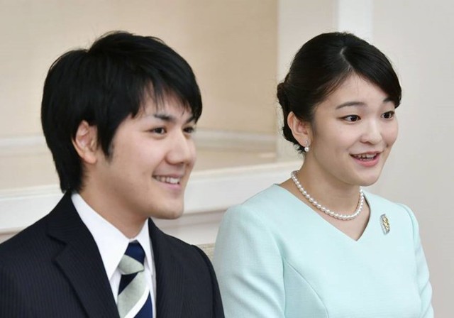 Công chúa Mako và bạn trai Kei Komuro. Ảnh: Kyodo.