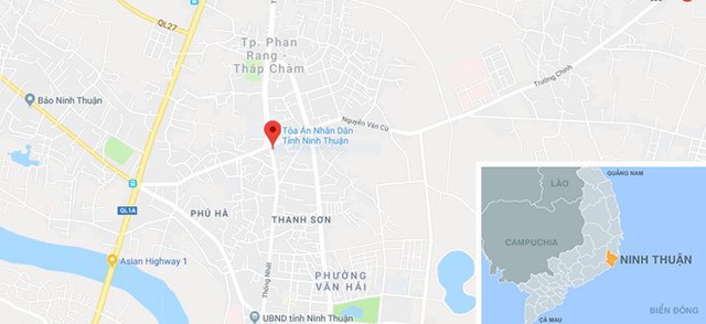 TAND tỉnh đã tuyên phạt Dũng 15 năm tù. Ảnh: Google Maps.