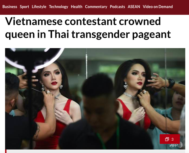 Trang Channel News Asia dẫn tin