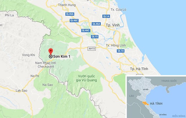 Xã Sơn Kim 1, huyện Hương Sơn (Hà Tĩnh), nơi xảy ra vụ việc. Ảnh: Phạm Trường.