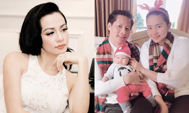 
Cựu người mẫu Ngọc Thúy (ảnh trái) và gia đình Phan Như Thảo hiện tại.     Ảnh: TL
