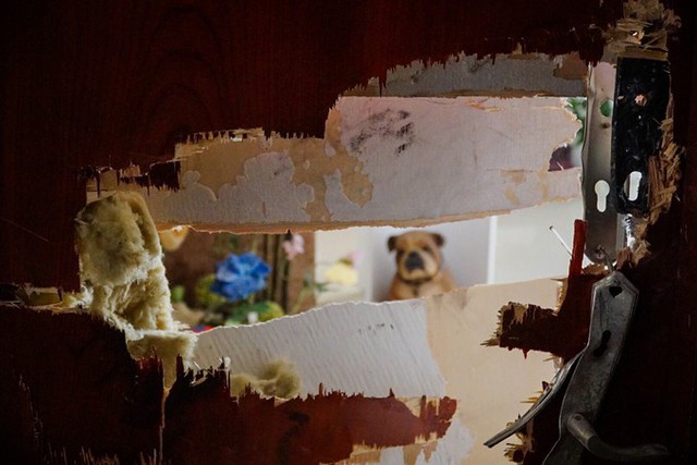 Một căn hộ Carina sau trận hỏa hoạn. Ảnh: Thành Nguyễn