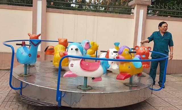 Nơi cháu Đ.K bị ngã bầm chân. Ảnh: P.H.