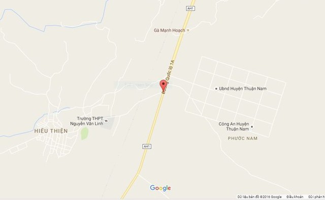 Khu vực xảy ra vụ tai nạn. Ảnh: Google Maps.