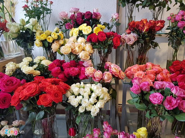 Nhiều loại hoa được nhập khẩu từ Colombia, Ecuador, H&agrave; Lan... về phục vụ người ti&ecirc;u d&ugrave;ng. Ảnh: TN.