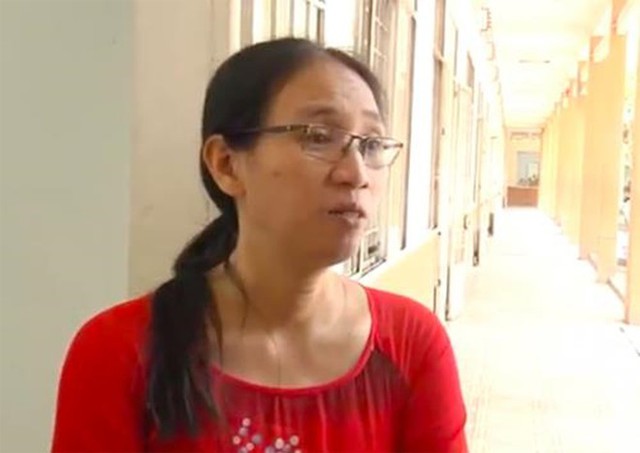 Cô Trần Thị Minh Châu nói mình đã sai, mong muốn được xem xét sự việc một cách khách quan. Ảnh chụp từ video.