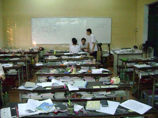 Một lớp học của trường THCS và THPT Nguyễn Khuyến TP.HCM, nơi nổi tiếng kỷ luật thép. Ảnh: Nguyen Khuyen Confession.