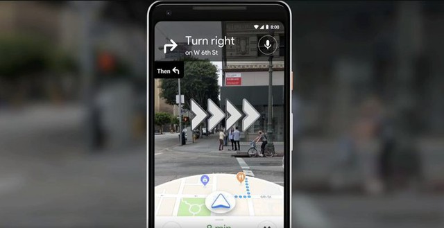 
Google Maps sẽ được tích hợp công nghệ thực tế ảo tăng cường (AR).
