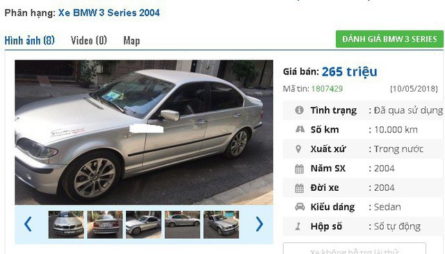 
Xe gia đình, do không có nhu cầu sử dụng nên cần bán 1 chiếc xe BMW 325i, bản đủ, đời cuối 2004, đăng ký lần đầu năm 2005 với giá 265 triệu đồng.
