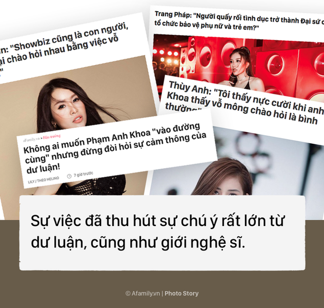 Scandal gạ tình của Phạm Anh Khoa đã gây nên nhiều ý kiến bức xúc trong dư luận cũng như giới nghệ sĩ.