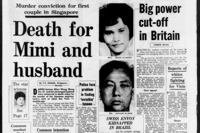 Vụ &aacute;n cuồng ghen từng chấn động Singapore v&agrave;o năm 1970. (Ảnh: Internet)
