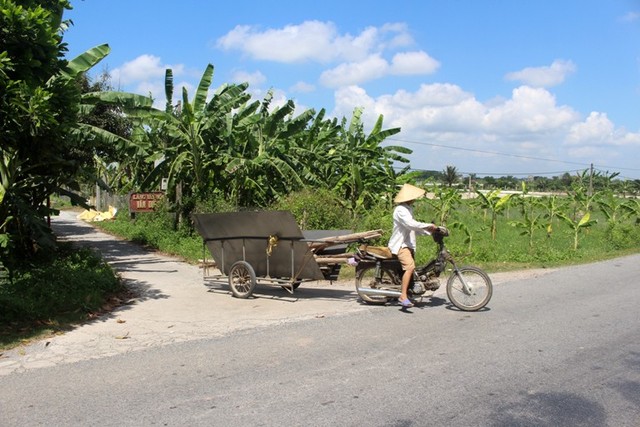 
Đoạn đường thuộc cánh đồng Giật, nơi chị S. nhờ ông Hoãn chở đến gặp con gái lấy tiền. Ảnh: Đ.Tùy
