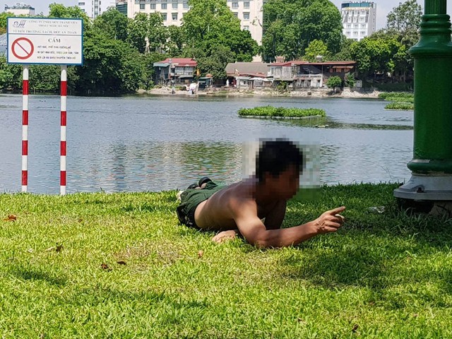 Nam thanh niên có biểu hiện bất thường ở hồ Thiền Quang