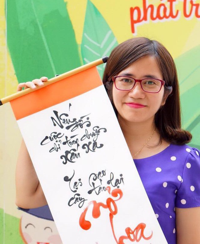 Cô giáo Nguyễn Minh Ngọc - người viết bức thư nhắn nhủ đến học trò gây xúc động. (Ảnh: Hoài Nam)