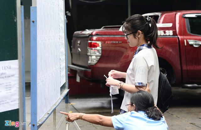 Điểm thi không cao, phụ huynh băn khoăn có nên đăng ký phúc khảo. Ảnh: Lê Quân.