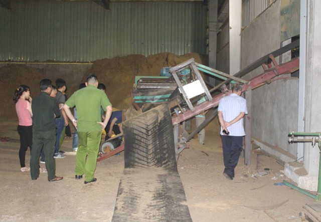 Khu vực băng chuyền phát hiện thi thể anh Quang tử vong. Ảnh: T.Trang